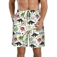 thumbnail image 1 of Balery Cute Dinosaurs Traje de Baño Estilo Hawaiano para Hombre, Shorts de Secado Rápido con Bolsillos-Medium, 1 of 6