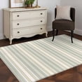 thumbnail image 3 of Area Rugs 2.7'x5', Light Green Lines Carpet for Living Room Bedroom Dining Room, Retro Minimalist Stripes Pattern Throw Kitchen Rugs Non Slip Washable Rectangle Indoor Outdoor Rugs, 3 of 8