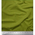 thumbnail image 1 of Soimoi Green Rayon Fabric Square Geometric Fabric Prints By Yard 56 Inch Wide, 1 of 3