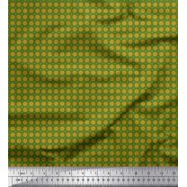 Soimoi Green Rayon Fabric Square Geometric Fabric Prints By Yard 56 Inch Wide