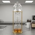 thumbnail image 6 of Lazsy Cold drips Coffee Pot Stainless Steel Glass Coffee Dripper Gold-Toned Finish, Golden, 6 of 10