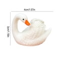 thumbnail image 5 of mdesiwst Miniature Swan Figurine Mini White Swan Resin Statue Realistic Animal Ornament Dollhouse Fairy Garden Micro Landscape Decoration, 5 of 8