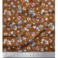 thumbnail image 1 of Soimoi Moss Georgette Fabric Artistic Floral Decor Fabric Printed Yard 42 Inch Wide, 1 of 5