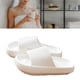 thumbnail image 5 of Zapatillas de baño de 4 cm de grosor, suela suave, textura antideslizante, de plástico EVA, ligeras, para ducha, color blanco, talla 40 a 41, 5 of 11