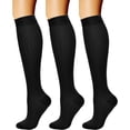 thumbnail image 3 of CHARMKING Calcetines de compresión para la circulación de mujeres y hombres (3 pares) 15-20 mmHg es el mejor soporte para correr atlético y ciclismo, 3 of 4