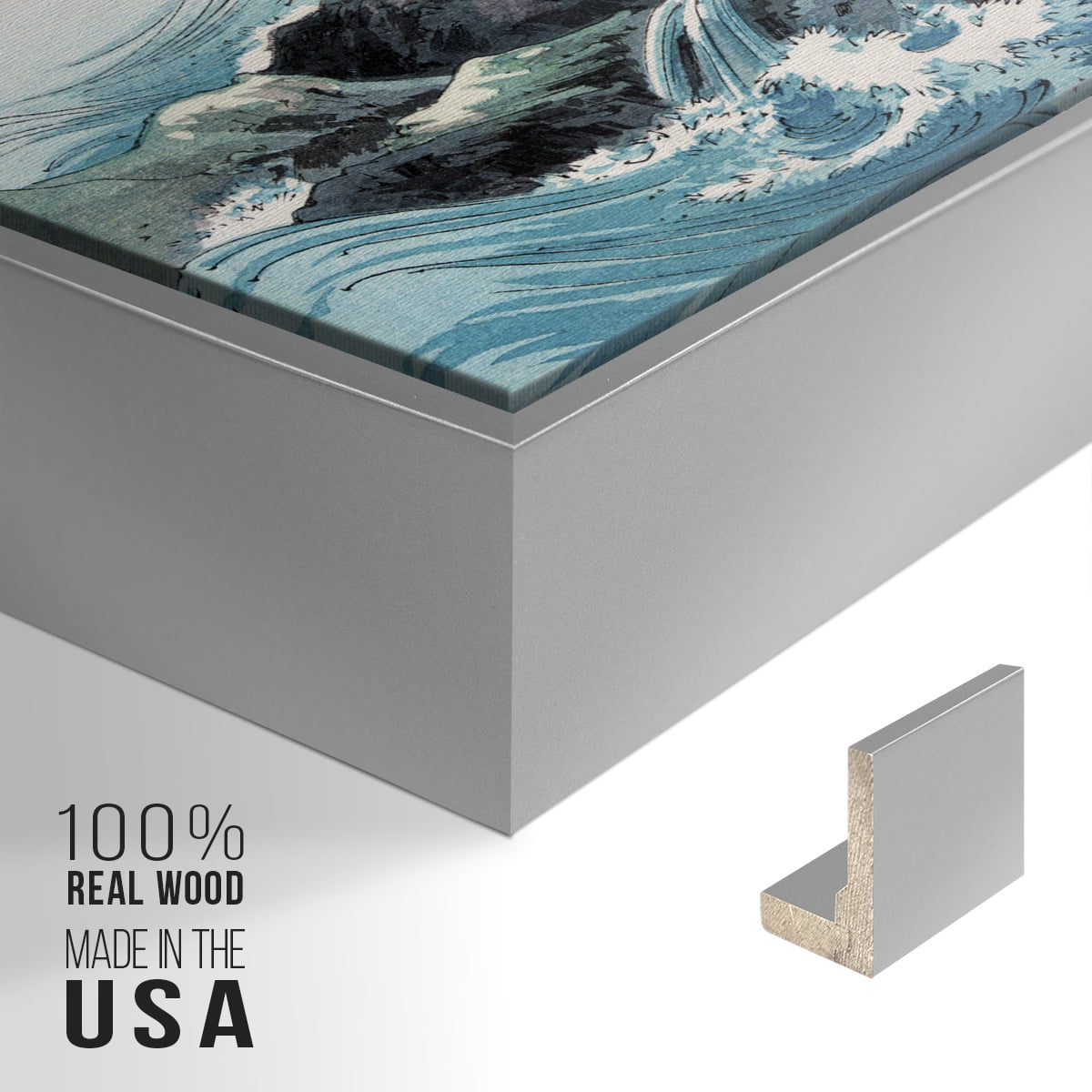 Vintage Landscape-CXXVI By Wexford Home Framed in Silver Wood Gallery Wrapped Canvas 25 in. x 37 in.