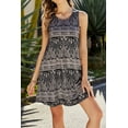 thumbnail image 2 of Maskion Summer Dresses for Women Beach Floral Tshirt Sundress Casual Pockets Boho Tank Dress,Floral Black, 2 of 6