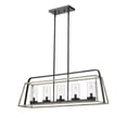 thumbnail image 5 of Millennium Lighting  Bonnie 5 Light Chandelier Ceiling Fixture in Matte Black Grey Wood, 5 of 7