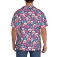 thumbnail image 3 of KLL colorful Skull flower Print Men's Shirt Short Sleeve Button Down Summer Cuba Beach Shirts- Medium, 3 of 5
