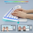 thumbnail image 4 of Wagpak Wireless Keyboard and Mouse Backlit - Retro Round Keycaps, Detachable Wrist Rest, White, 4 of 8
