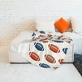 thumbnail image 2 of ZNDUO Lightweight Microfiber Bed Blanket, American Football Print Art Pattern Super Soft Flannel Cozy Throw Blankets, 50"x40", 2 of 8