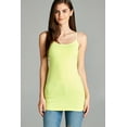 thumbnail image 2 of Essential Basic Women's Basic Casual Long Camisole Adjustable Strap Cami Layering Top, 2xl, Neon Yellow, 2 of 4