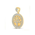 thumbnail image 2 of L U DIAMONDS 10k Yellow Gold Mens Diamond Tree of Life Charm Pendant 7/8 Ctw, 2 of 3