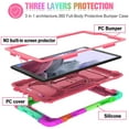 thumbnail image 3 of SUPNICE Samsung Galaxy Tab A7 Lite Case,Galaxy Tab A7 Lite Case for Kids,3-Layer Shockproof Cover Case with Swivel Stand/Hand Strap for Samsung Galaxy Tab A7 Lite 8.7 Inch 2021 (SM-T220/T225),Pink, 3 of 8