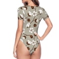 thumbnail image 4 of Naloa Cotton Tree Women's Short-Sleeved Onesie, One-Piece Swimsuit for Parties, dates, clubs - Large, 4 of 9