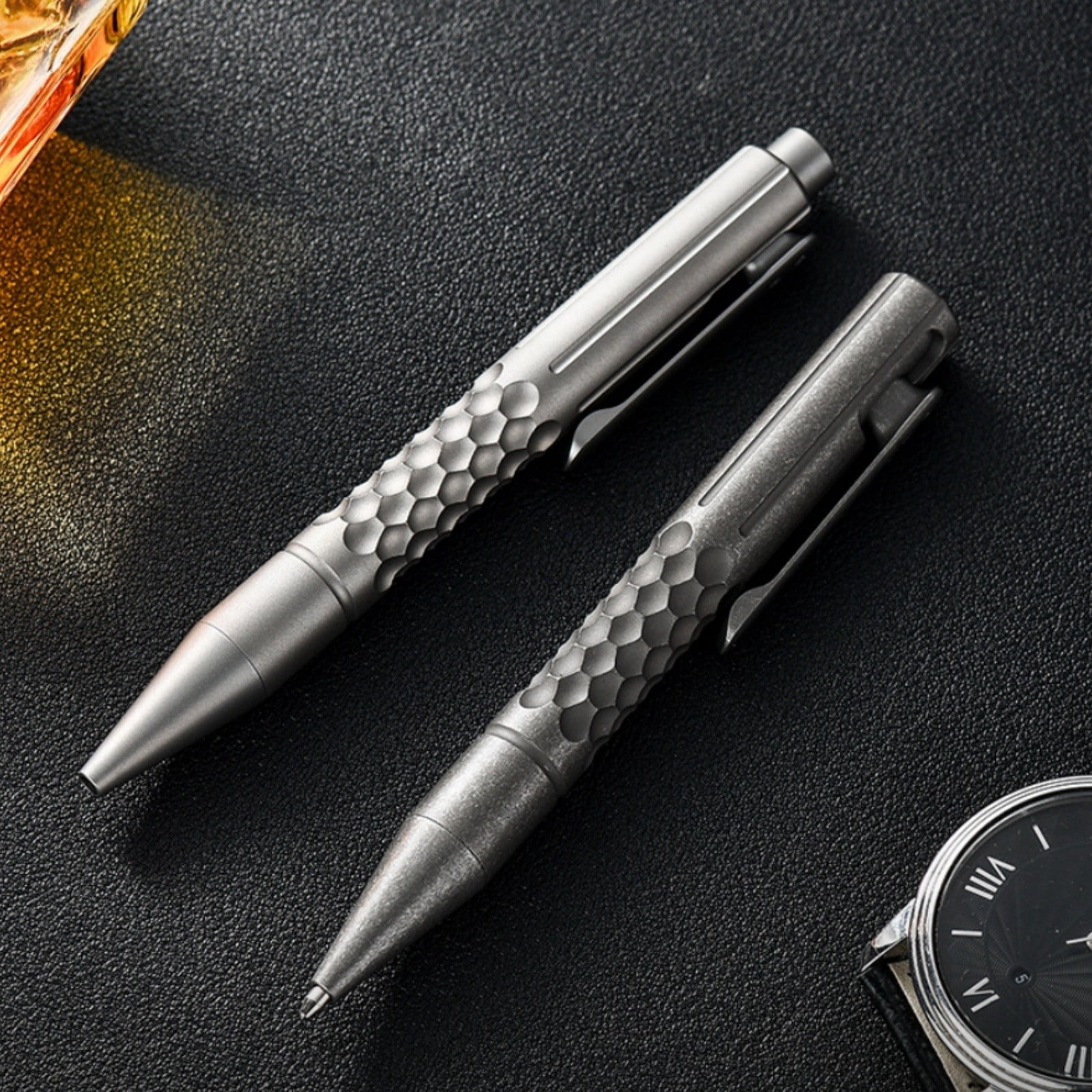 Titanium Alloy Bolt Action Pen, Lightweight EDC Writing Pen with G2 Refill, CNC Machined Aluminum-Style Grip for Office, Travel & Everyday Carry