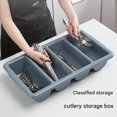 thumbnail image 3 of HannLk Plastic Cutlery Drawer Organiser with Four Compartments Cutlery Storage Tray, 3 of 15