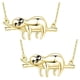 thumbnail image 2 of Gargantilla SlothyNeck06 2 Pzas Collar Oso Perezoso/Rama Dorado Metal High Monaco, 2 of 5