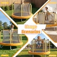 thumbnail image 6 of 55'' Toddler Trampoline for Kids, SEGMART Kids Trampoline with Enclosure Net and Balls, Indoor Outdoor Mini Small Trampoline Birthday Gifts for Boys and Girls Age 3 Months and up, 6 of 7
