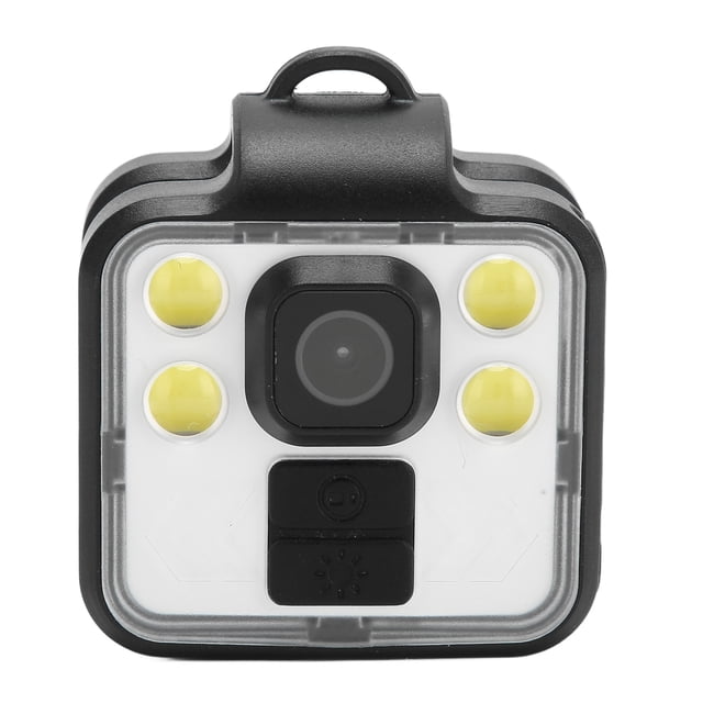 Mini cámara de visión nocturna HD IP65 a prueba de agua con 4 luces blancas de alta potencia 1080P 3 en 1, pequeña cámara de video para exteriores, color negro
