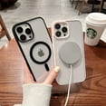 thumbnail image 3 of Fashion Acrylic Clear Magnetic Phone Case for iPhone 15 14 Plus 13 12 11 Pro Max Shockproof For Magsafe Wireless Charge Cover, 3 of 6