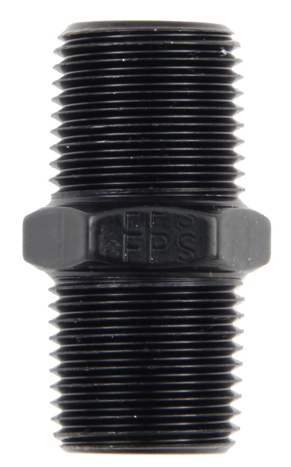 Fragola 491103-BL 0.37 in. MPT Pipe Nipple - Black
