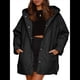 thumbnail image 1 of Chaqueta Larga con Capucha y Acolchado de Rombos para Mujer, Abrigo de Invierno de Moda, Holgado y de Gran Tamaño, Chaquetas Cálidas de Larga. Negro L, 1 of 7