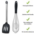 thumbnail image 3 of Juego de mini utensilios de cocina de 2 piezas: utensilios de cocina de acero inoxidable y silicona, 3 of 5