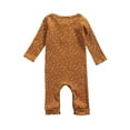thumbnail image 5 of Qiylii Baby Ribbed Romper, Dot Long Sleeve Round Collar One-piece Bodysuit, 5 of 7