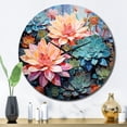 thumbnail image 3 of Designart "Green Blue Succulent Charm IV" Floral Oversized Wall Clock, 3 of 5