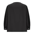 thumbnail image 5 of Yigetop Work Blouses for Women, Womens Fall Fashion 2025 Button V Neck Blouse Long Sleeve Casual Blouses Loose Fit Shirt Tops Womens Long Sleeve Shirts Black 2XL, 5 of 6