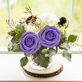 thumbnail image 6 of Duslogis Artificial Flowers 25pcs Real Looking Purple Foam Fake Roses with Stems for DIY Wedding Bouquets Bridal Shower Centerpieces Arrangements Party Tables Decorations, 6 of 8
