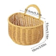thumbnail image 3 of Imitation Rattan Basket, Wall Mounted Holder, Storage Organizer Bin, Tight Woven Structure and Flexible Flat Placement for Bathroom Shelves, Living Room Walls and Kitchen Counters., 3 of 6