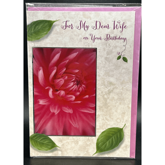 Happy Birthday Wife Greeting Card w/Envelope