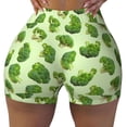 thumbnail image 2 of Logiee Broccoli 3 Print Women's Biker Shorts,Workout Gym Shorts,Scrunch Shorts,Tummy Control Hidden Scrunch Running Yoga Shorts-X-Large, 2 of 8