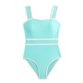 thumbnail image 3 of MuXiKeJi Clothes Girls Swimsuits Two Piece Floral Tankini Sets with Chest Pad Size 6-15 Years, 3 of 9