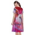 thumbnail image 2 of Bixox Robe d'Été à Manches Courtes pour Femmes Robe Ample Longueur Genou avec Poches-Pig, 2 of 7