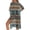 American Tribal Geometric, variant on US Flag 250th Anniversary Print Women's Swimwear Cover Up Summer Beachwear Bikini Coverup Kimono Cardigan Open Front Kimono Cover Ups Half Sleeve Comfy Resort Wear