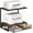 Rustic Brown with Drawer, variant on Desktop Printer Stand with Storage, Printer Stand Shelf Desk Organzier for Home/Office, Multi-Purpose Printer Riser Under Desk Small Table for Printer Fax Machine Copier (Rustic Brown)