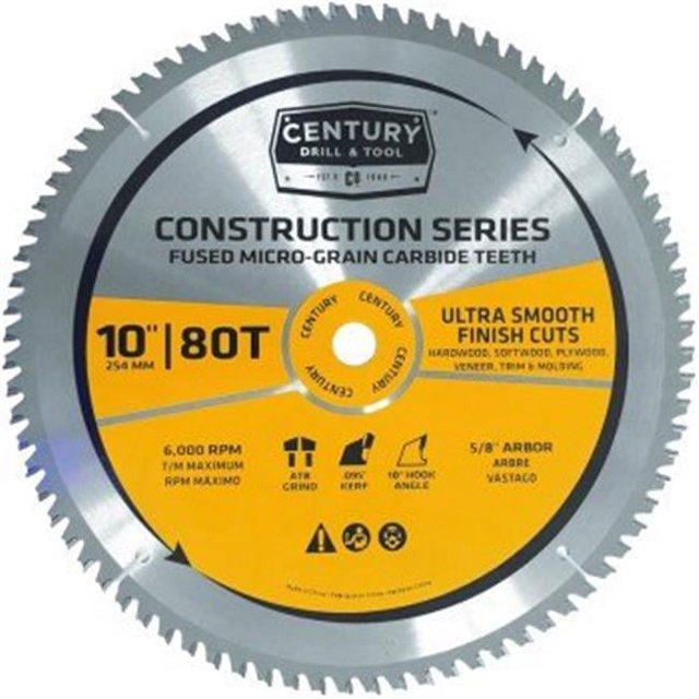 Century Drill & Tool 10218 10 in x 80T Contractor Miter