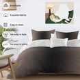 thumbnail image 4 of Brown Black Ombre Duvet Cover Set, Modern Gradient Abstract Art Soft Duvet Cover Full Size Bedding Set 4 Pieces, 1 Quiltcover and 2 Pillowcases with Zipper, 1 Bed Sheet for All Seasons, 4 of 9