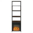 thumbnail image 4 of 70" Metal and Wood Tower Fireplace - Dark Walnut, 4 of 5