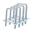 thumbnail image 2 of GUOOL 4x U Bolts Reliable Heavy Duty for Industrial Rectangular Wood Metal Objects M8 60x100mm, 2 of 9