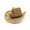 Khaki, variant on Shadoumai Women's Bohemian Vintage Cowboy Hat, Hollow Out Breathable Sun Shade Curved Brim Beach Fedora Boho Straw Hat for Vacation