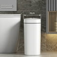 thumbnail image 4 of YiaNXan 14L Automatic Trash Bin with Lid Intelligent Touchless Trash Can Quiet Auto Motion Sensor Rubbish Can IPX5 Waterproof for Bathroom Kitchen Narrow Space, 4 of 9