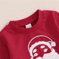 thumbnail image 6 of ASFGIMUJ Toddler Boys Christmas 2 Piece Outfits Santa Embroidery Long Sleeve Pullover Sweatshirts Baby Boy Pants Set, 6 of 8