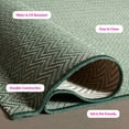 thumbnail image 6 of SAFAVIEH Courtyard Blazhe Chevron Indoor/Outdoor Area Rug, Dark Green/Beige, 6'7" x 6'7" Square, 6 of 14