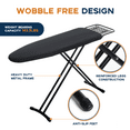 thumbnail image 5 of Ironing Board Full Size, RAINHOL 54"x13" Heavy Duty Compact Iron Board with Iron Rest, Heat Resistant Cover with Ultra Thick Padding, Height Adjustable Sturdy Iron Stand, Black, 5 of 5