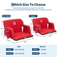 thumbnail image 2 of Seats with Back Support and Padded Cushion - Extra  24.5" Bleacher Chair with Anti-Slip Mat - Reclining  Football Seats - 6 Adjustable . Large Pockets. Cup Holders, 2 of 6