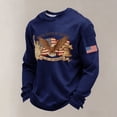 thumbnail image 2 of Mens Patriotic Shirts 250 Anniversary USA Sweatshirt American Flag Eagle Shirt Long Sleeve Crewneck Pullover Fourth of July Outfit, 2 of 3